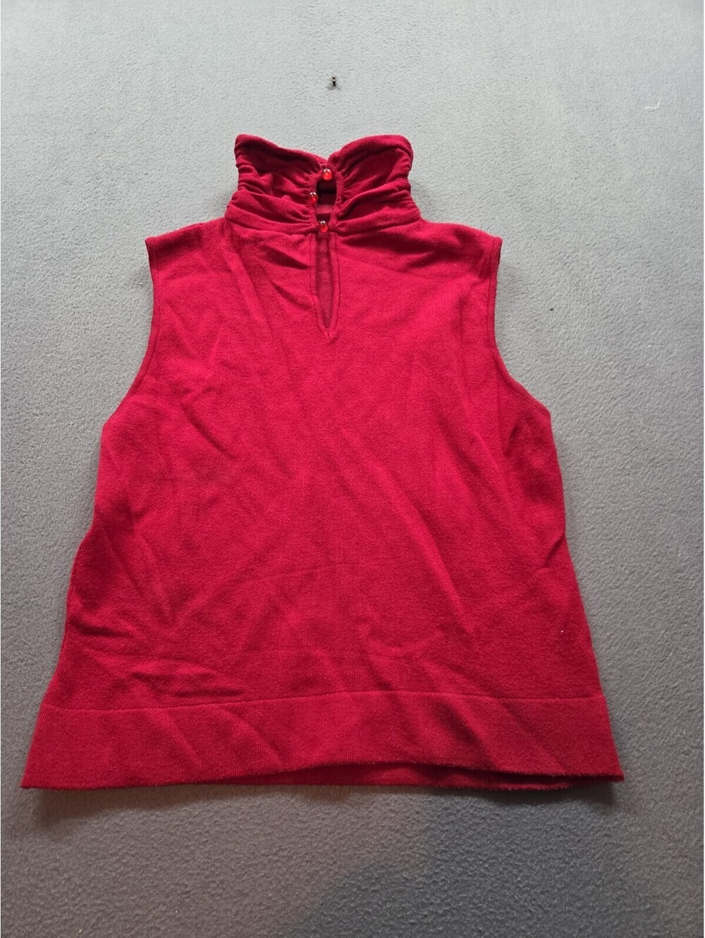 women's red sleeveless mock neck top by Bebe size L